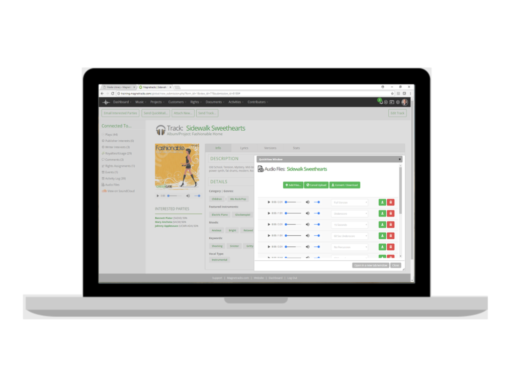 Track view screenshot Magnetracks Track view screenshot Magnetracks